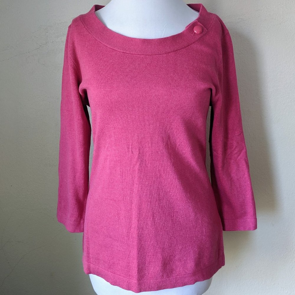 Jackie O Top Pink Cashmere Sweater 60s Kennedy